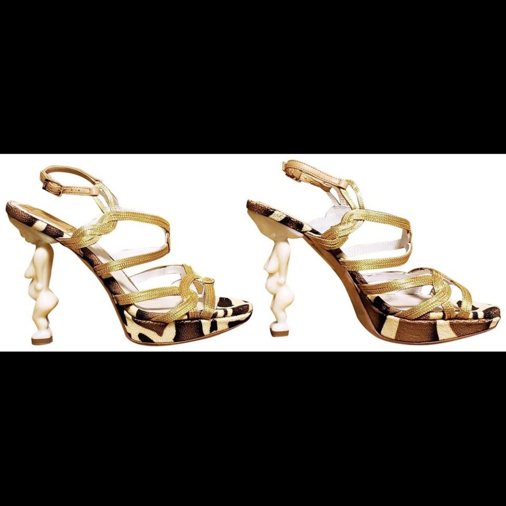 Animal Print Rare Christian Stingray Fertility Goddess Sandals